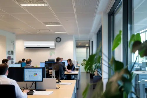 Schéma expliquant la technologie Inverter pour les systèmes de climatisation modernes.