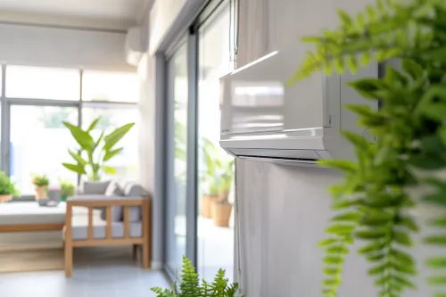 Schéma décrivant le fonctionnement d'un climatiseur écologique.