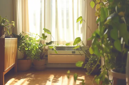 Climatiseur éco-responsable favorisant un impact environnemental réduit et durable.